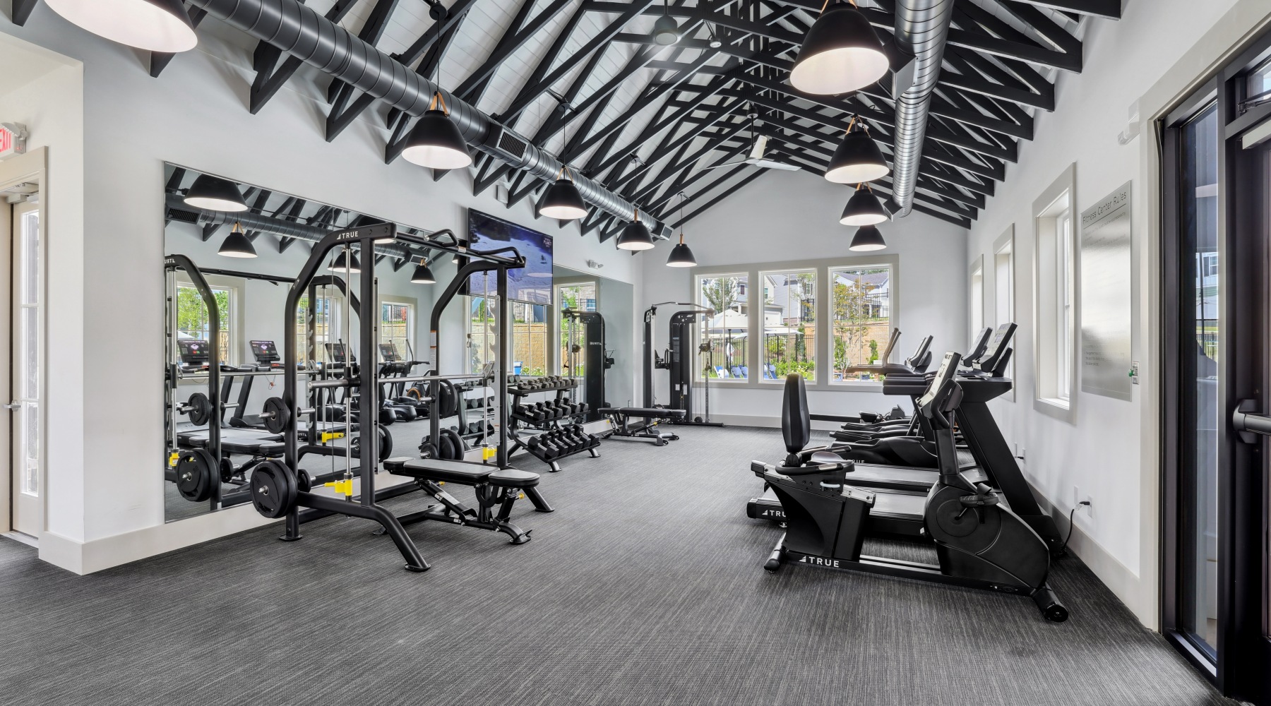 Feel at Home fitness center with yoga studio